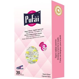 Resim Pufai Sigara Filtresi Tar Süzen Ağızlık Standart 8mm 30 Adet 1 Kutu Pembe 