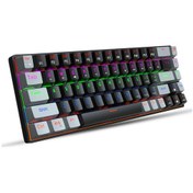 Resim Hxsj V800 Kablolu Mekanik Klavye 68 Tuşlu Rgb Oyun Klavyesi Çıkarılabilir Tip-c Kablo Abs Tuş Takımı Siyah Mavi Anahtarlar 