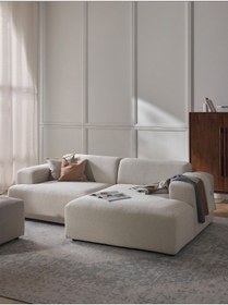 Resim S Home Design Concept Molly Mini 2 Modül Sağ Köşe Kanepe Köşe Koltuk Keten Kırık Beyaz 