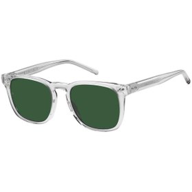 Resim Tommy Hilfiger Unisex Şeffaf - Transparan-Yeşil Organik (UV) Cam Selüloz Asetat (Selüloid) Kapalı Çerçeve Dikdörtg 