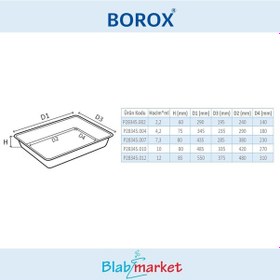 Resim Borox Numune Taşıma Tepsisi 7,3L PP Tepsi Numune Kabı 