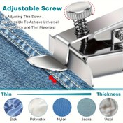 Resim Geliştirilmiş Manyetik Dikiş Kılavuzu Basınç Ayakları, Gümüş Gri - Evrensel Uyum, Dikiş, El İşleri ve Quilting için Çok Fonksiyonlu Kenar Düzeltme Aracı, Tüm Kalınlıklar için Ayarlanabilir Vida, 1/2 Adet Set 