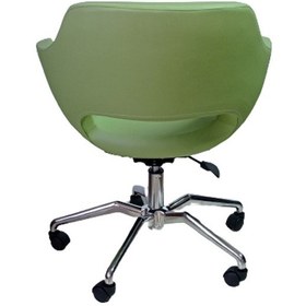 Resim Ofis Koltuğu Döküm Süngerli Yeşil Renk Suni Deri Örümcek Yıldız A 