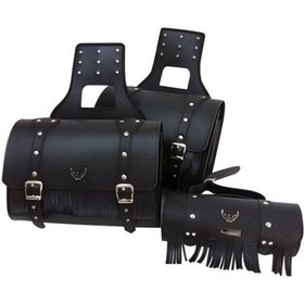 Resim Mts Yan Çanta Seti 3'lü Deri Siyah Siyah 