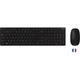 Resim Asus W5000 Fransızca Kablsouz Klavye + Mouse Set Siyah W5000-France-Syh 