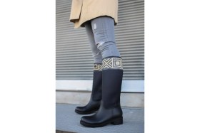 Resim Sea & Blue Shoes Hitit Desenli Baskılı Kadın Yağmur Çizmesi 