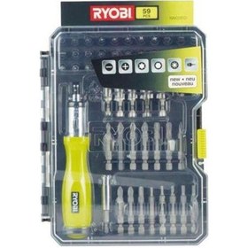 Resim Ryobi Rak59sd Cırcırlı Tornavida ve Vidalama Uç Seti 59 Parça 