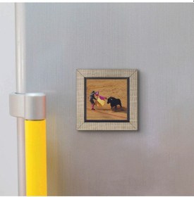 Resim İspanya Boğa Güreşi Baskılı Mdf Magnet 7x7 240 