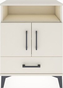 Resim Arges Komodin 3 Raflı Tek Çekmeceli 2 Kapaklı 60x30x80 Aytaşı-aytaşı Aytası 