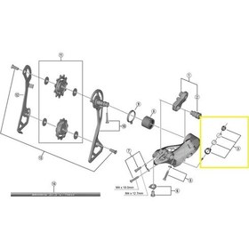 Resim Shimano Ultegra Rd-r8000 Tel Gerginlik Ayar Vidası Y3e998030 Siyah 