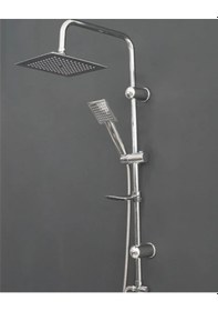 Resim Faumix Dubai90 Krom Yağmurlama Tepe Roboş Duş Seti Krom 