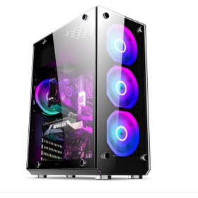 Resim Blueforce Hunter 4*RGB Fanlı Atx-Mini Atx Itx Mid Tower Kasa 