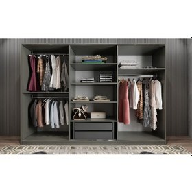 Resim Vino Sürglü Kapaklı Dolap Gardırop FB 240 CM 