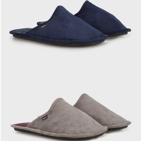 Resim Twigy Tw Cf Pro 2'li Paket Erkek Ev Terliği AA0598CFS2 GRİ-LACİVERT 