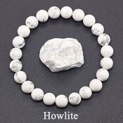 Resim Zarif Tarz] Zarif Beyaz Howlite Boncuklu Esnek Bilezik - Mermer Benzeri Desenli Doğal Taş Cazibesi, Günlük Kullanım & Özel Günler İçin Mükemmel, Çiftler, Öğretmenler, Mezunlar İçin İdeal Hediye, Düşünceli Hediye | Klasik Boncuklu Tasarım | Cilalı Bitişli Takı, Vintage Takı 