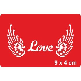 Resim Aşkın Kanatları Var Tattoo Geçici Dövme Şablonları Kına Kalıpları 