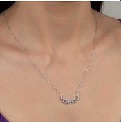 Resim Gumush Swarovski Taşlı Gümüş Kanat Kadın Kolye 