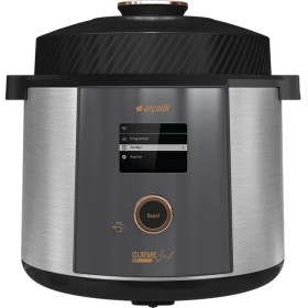Resim Arçelik Gurme Şef Pro 5.5 L Tek Hazneli Çok Amaçlı Pişirici - Isı Ayarı, Basınç Kontrolü, Sıcak Tutma ve Zamanlayıcı Özellikleriyle Paslanmaz Çelik 