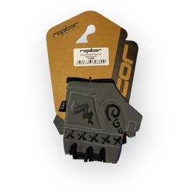 Resim RAPTOR Kısa Parmak Çocuk Bisiklet Eldiveni Silikon Jelli Take it Easy Desenli M(Medium) Beden 