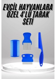 Resim Nm-store 4'lü Bit Evcil Hayvan Tarak Seti Kedi Köpek Bit Tarak Seti Pire Tarağı 