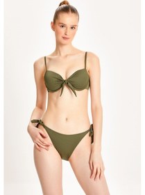 Resim Too Salty Swimwear Kadın Yeşil Push Up'lı Fiyonklu Bikini Takımı 24s114st Yeşil 