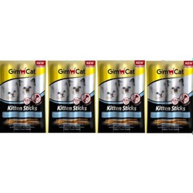 Resim Gimcat Kitten Hindi Etli Sticks Yavru Kedi Ödül Çubukları 4'lü 3 x 3 G 