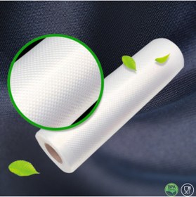 Resim Vakur Tırtıklı Rulo Vakum Poşeti- 28 Santim X 5 Metre - Çift Yüzeyi Gofrajlı (TIRTIKLI) 