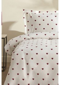 Resim Karaca Home Amour Tek Kişilik Pike Takımı Kırmızı 