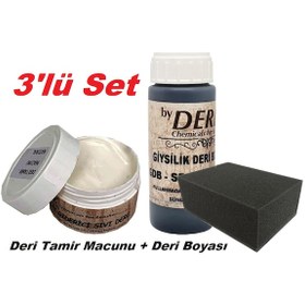 Resim Derby Mont Direksiyon Koltuk Deri Boyası Ve Tamir Macunu 3'Lü Set 