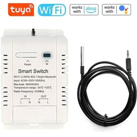 Resim Konesam Akıllı Wıfı Sıcaklık Kontrol Cihazı - Alexa Ve Google Home Uyumlu, Uzaktan Ve Sesli Kontrol, 20a 2m Kablolu Tuya Wifi 