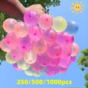 Resim 1000/500/250 adet su balonları - yaz için parlak karışık renkli su balonları, havuz partileri ve açık hava plajları, doğum günü partileri, mezuniyet törenleri, aile buluşmaları kutlamaları, festivallerin atmosferini artıran dayanıklı balonlar 