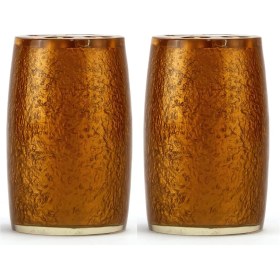 Resim 2 Adet Diş Fırçalık Altın Renkli Poliresin 5x5x7cm Banyo Seti Çok Renkli 