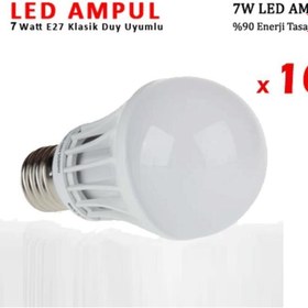 Resim İndiriminVar 7w Enerji Tasarruflu Led Ampul ( 10 Adet ) 