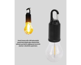 Resim Zero Land Storozde Şarjlı Kancalı LED Lamba – Kamp, Balkon ve Acil Durum Işığı 