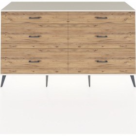 Resim Hyperion Konsol 6 Çekmeceli 176x44x99 Çam-aytaşı/çam Çam-aytaşı/çam 