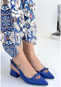 Resim Rewat Mavi Cilt Topuklu Ayakkabı MAVİ 
