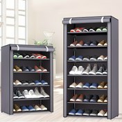 Resim 6/8/10 Katlı Ayakkabı Düzenleyici, Toz Kapağı ile - Kolay Montaj, Taşınabilir Depolama için 27-35 Çift Sneaker, Topuklar ve Botlar - Ev Düzeni için İdeal, Ayakkabı Depolama Düzenleyici, Minimalist Tasarım, Dayanıklı Yapı 