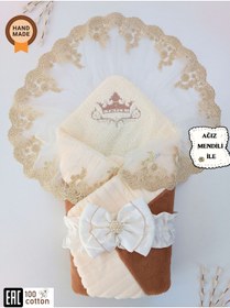 Resim Tomuycuk Kışlık Prizma Bebek Kundağı Unisex Bebek Dış Kundak Battaniyesi Hastane Çıkışı Kundak Battaniye 