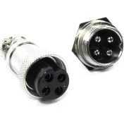Resim Padalink Gx16-4 Hava Uçak Plug Soket Seti 4 Çekirdekli Erkek-dişi Bağlantı Kablosu Konnektörü 5 Adet Paket 