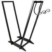 Resim Metal Şömine Odunluk Dekoratif Tasarım Odun Rafı 