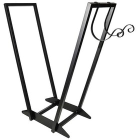 Resim Metal Şömine Odunluk Dekoratif Tasarım Odun Rafı 