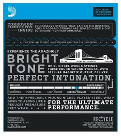 Resim D'Addario EXL110 XL Nickel Elektro Gitar Teli - Regular Light (10-46) 