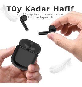 Resim Bix Soundcraft X2 13MM Dinamik Sürücülü Sbc Codec Bluetooth 5.3 Tws Kablosuz Kulak Içi Kulaklık Siyah 