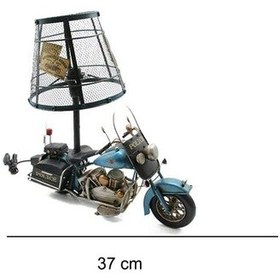 Resim Dekoratif Metal Polis Motosikletli Abajur Çok Renkli 