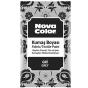 Resim Nova Color Kumaş Boyası Toz 12 GR Gri NC-908 