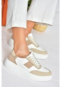 Resim Fox Shoes P274048809 Beyaz/bej Günlük Kadın Spor Ayakkabı Sneakers Beyaz - Bej 