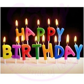 Resim Rengarenk Happy Birthday Yazılabilen Doğum Günü Mumu - 9008605439875ynt Çok Renkli 