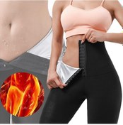 Resim Sauna-tayt Model Yüksek Bel Agraflı Sauna Termal Toparlayıcı Ve Sıkılaştırıcı Korseli Tayt Siyah 