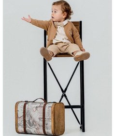 Resim Minigimin Cicileri Zurefa Nakışlı Triko Hırka 4'lü Erkek Bebe... Kahverengi 