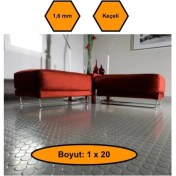 Resim Gri Paralı Muşamba , Zemin Örtüsü, Kaymaz Özellikli Zemin Paspası, 1X20 Metre 